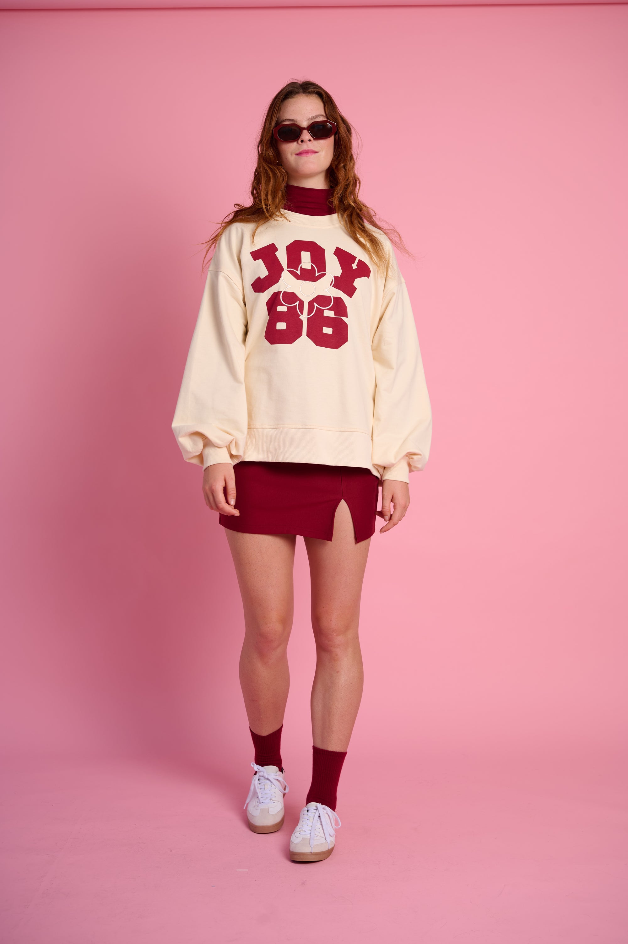 The Cheeky Mini Skirt in Burgundy