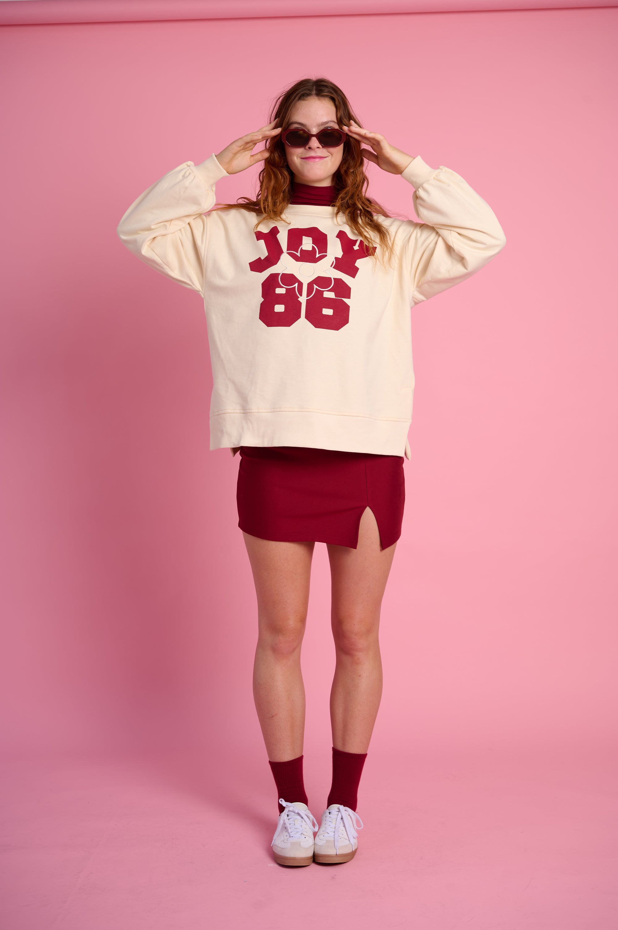 The Cheeky Mini Skirt in Burgundy
