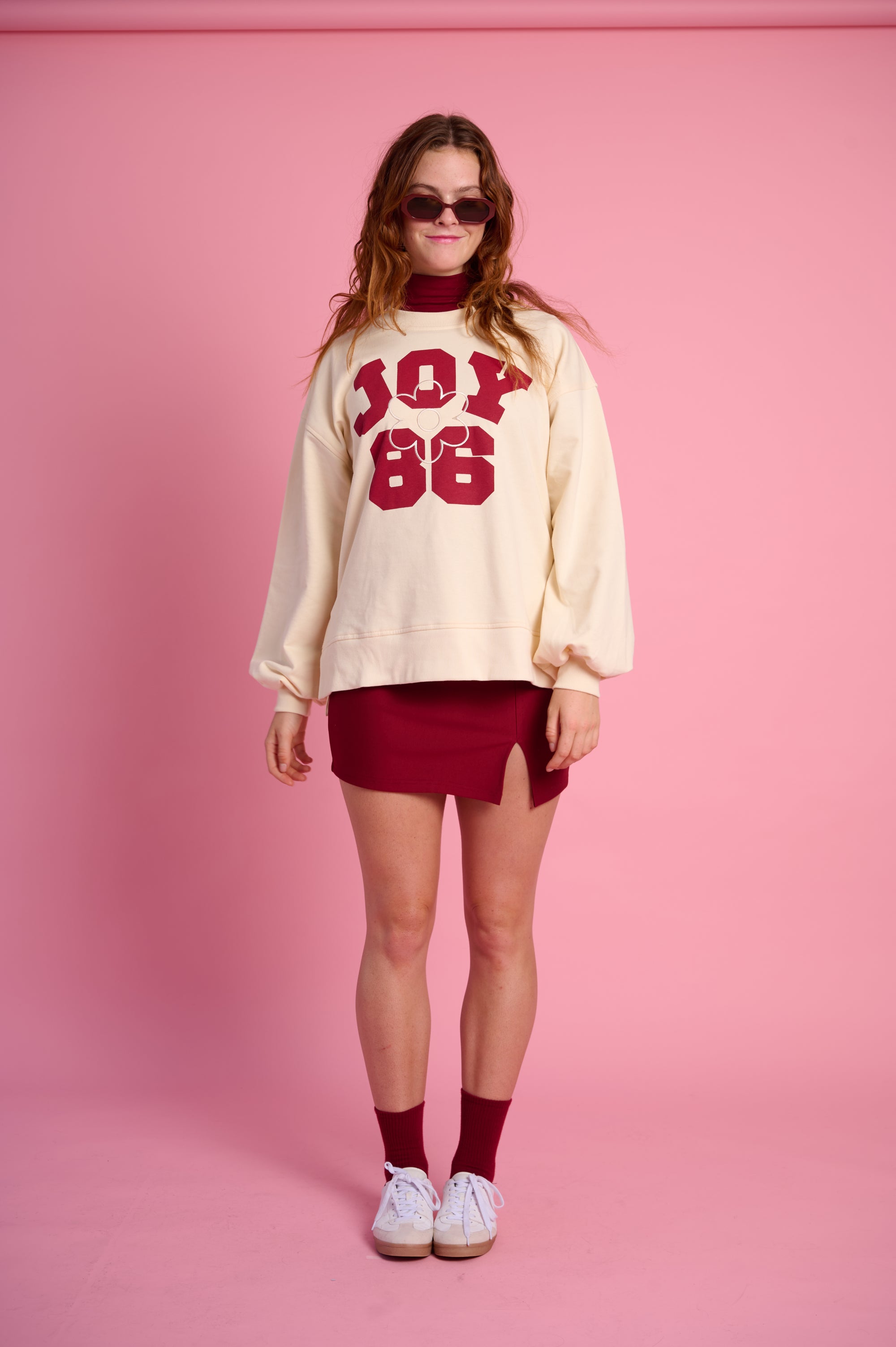 The Cheeky Mini Skirt in Burgundy