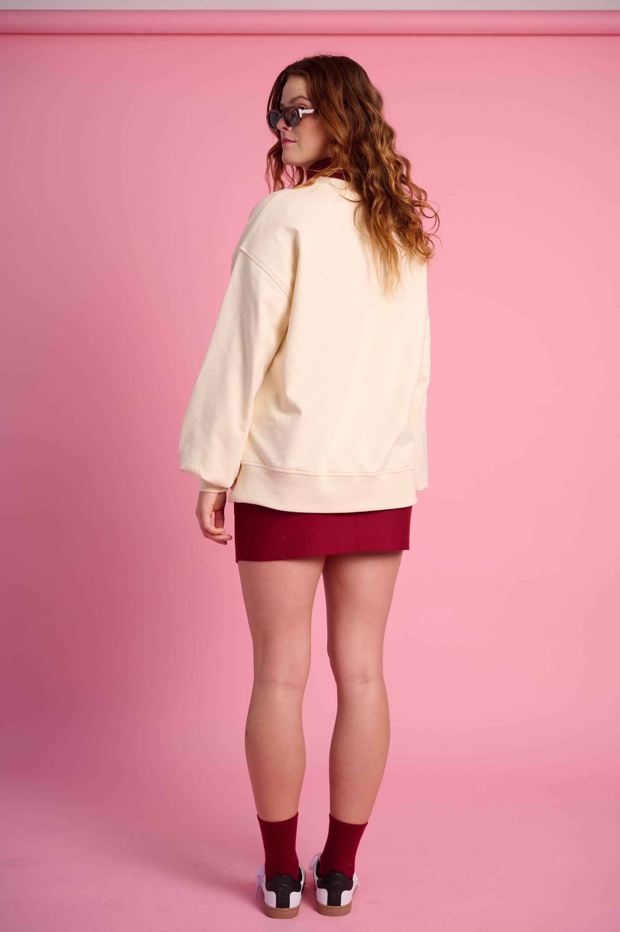 The Cheeky Mini Skirt in Burgundy