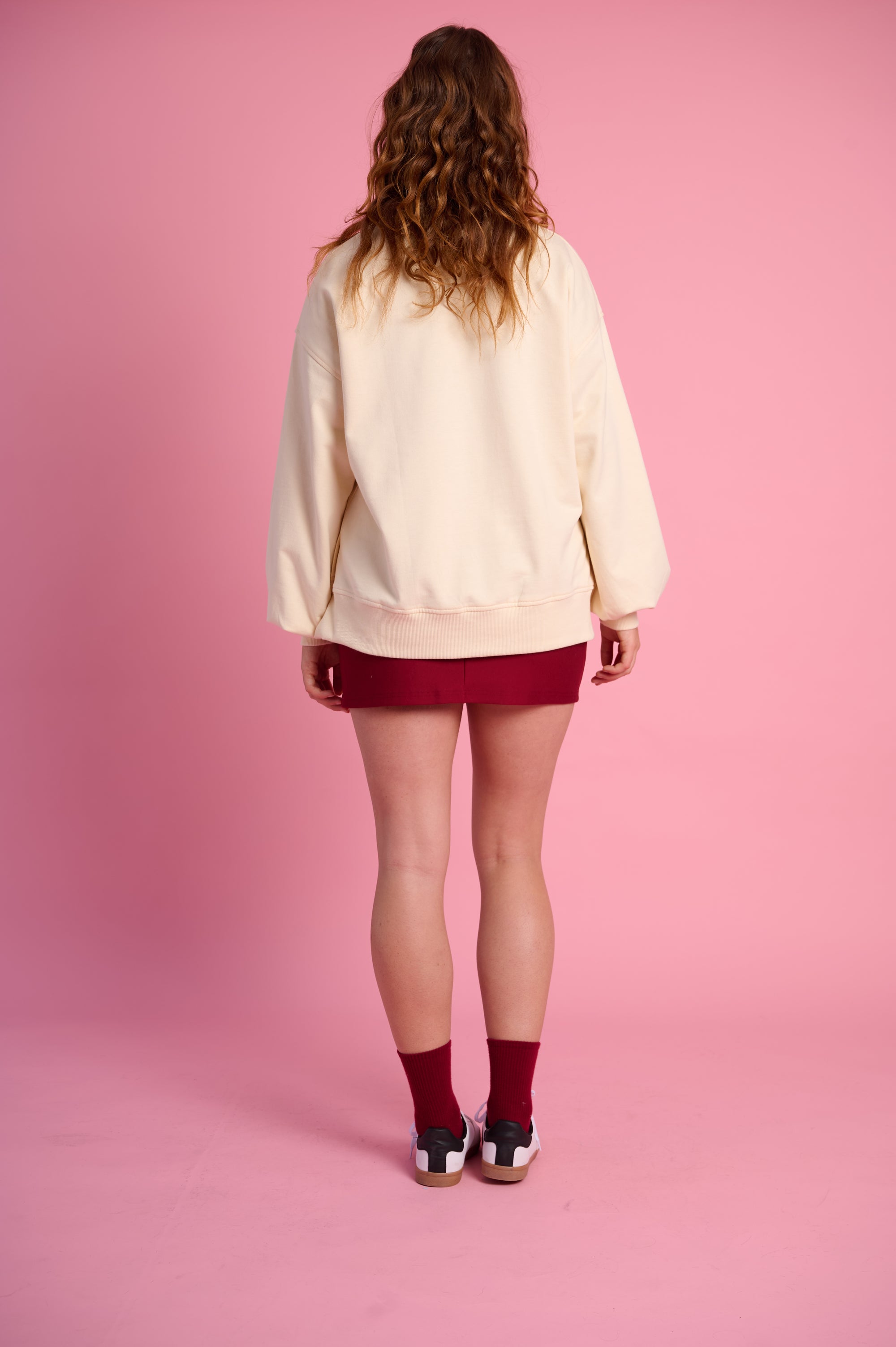 The Cheeky Mini Skirt in Burgundy