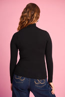 Essential Polo Knit Basic in Black