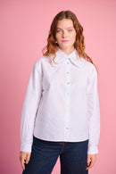 Peter Pan Collar Shirt in White