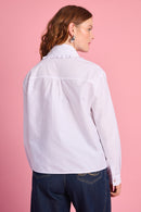 Peter Pan Collar Shirt in White