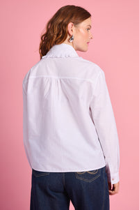 Peter Pan Collar Shirt in White