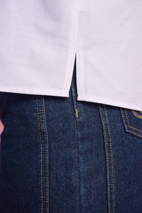 Peter Pan Collar Shirt in White
