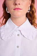 Peter Pan Collar Shirt in White