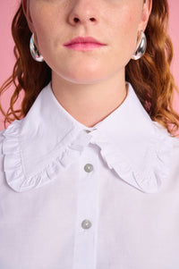 Peter Pan Collar Shirt in White
