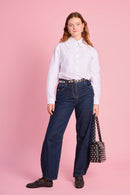 Peter Pan Collar Shirt in White
