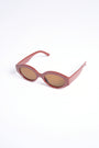 Burgundy Almond Frame Sunglasses