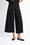 Stretch Wide Leg Cropped Pants in Black Contrast
