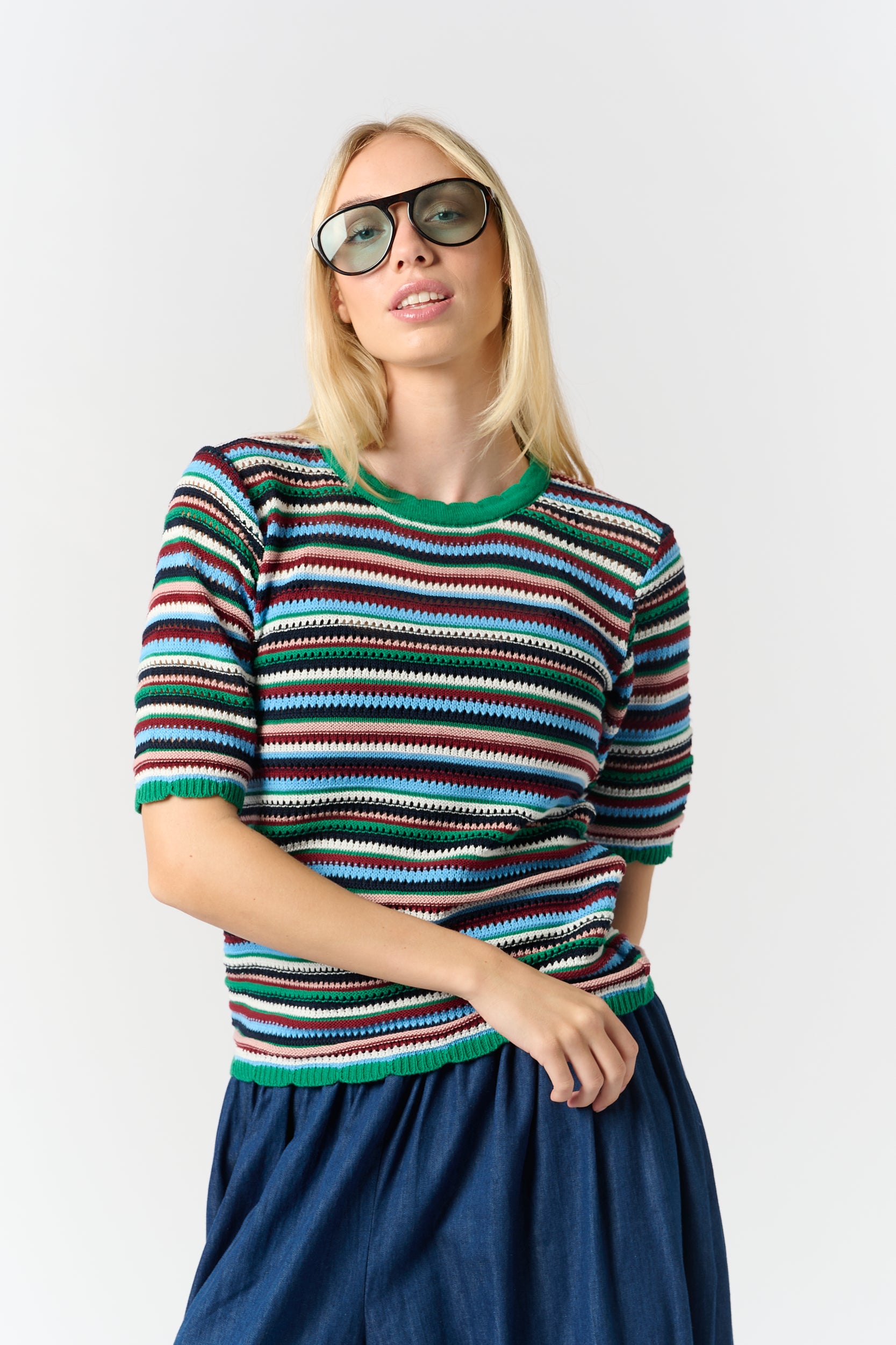 Winter Heritage Stripe Knit Top
