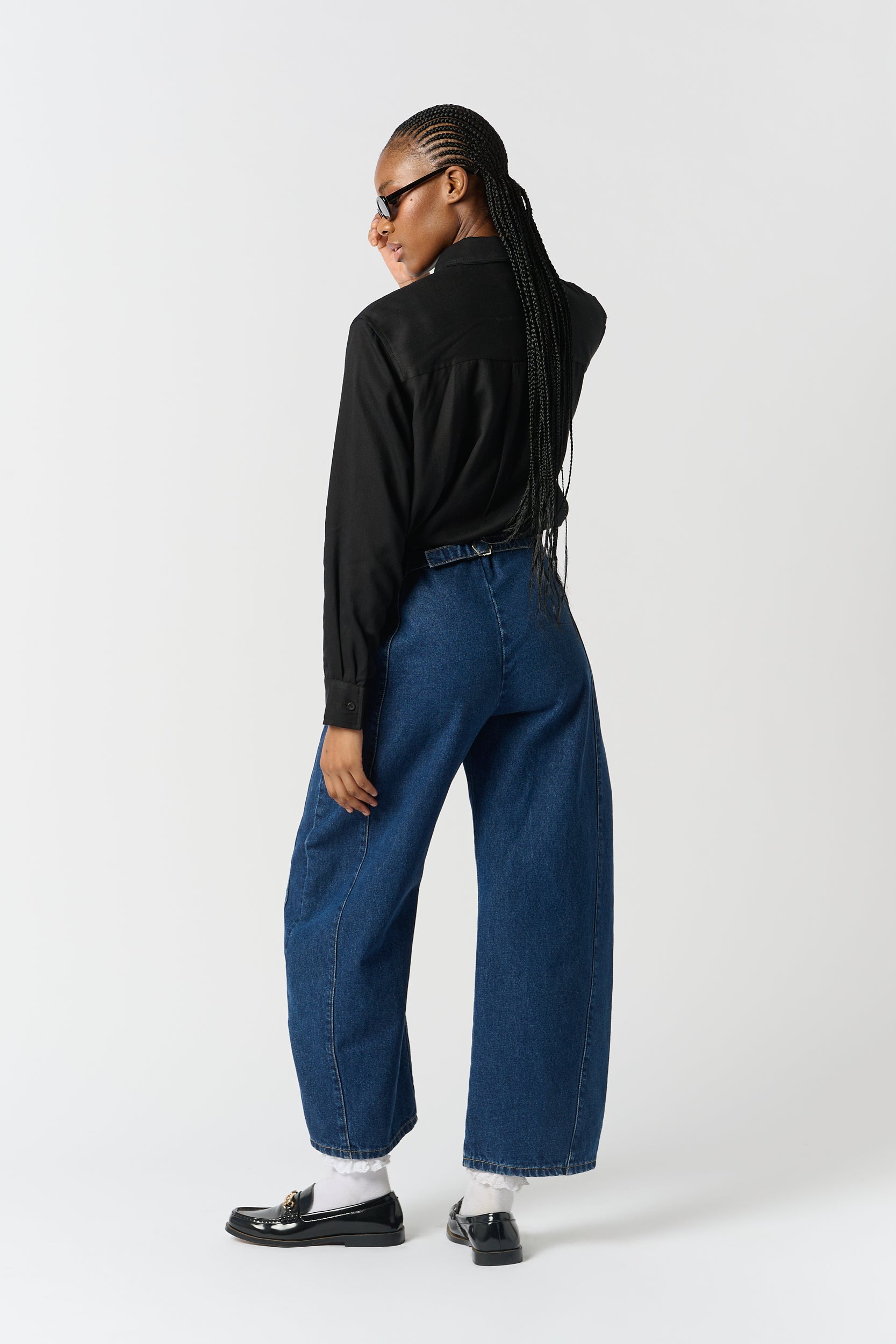 Tencel Shirt with Beaded Knot Closure