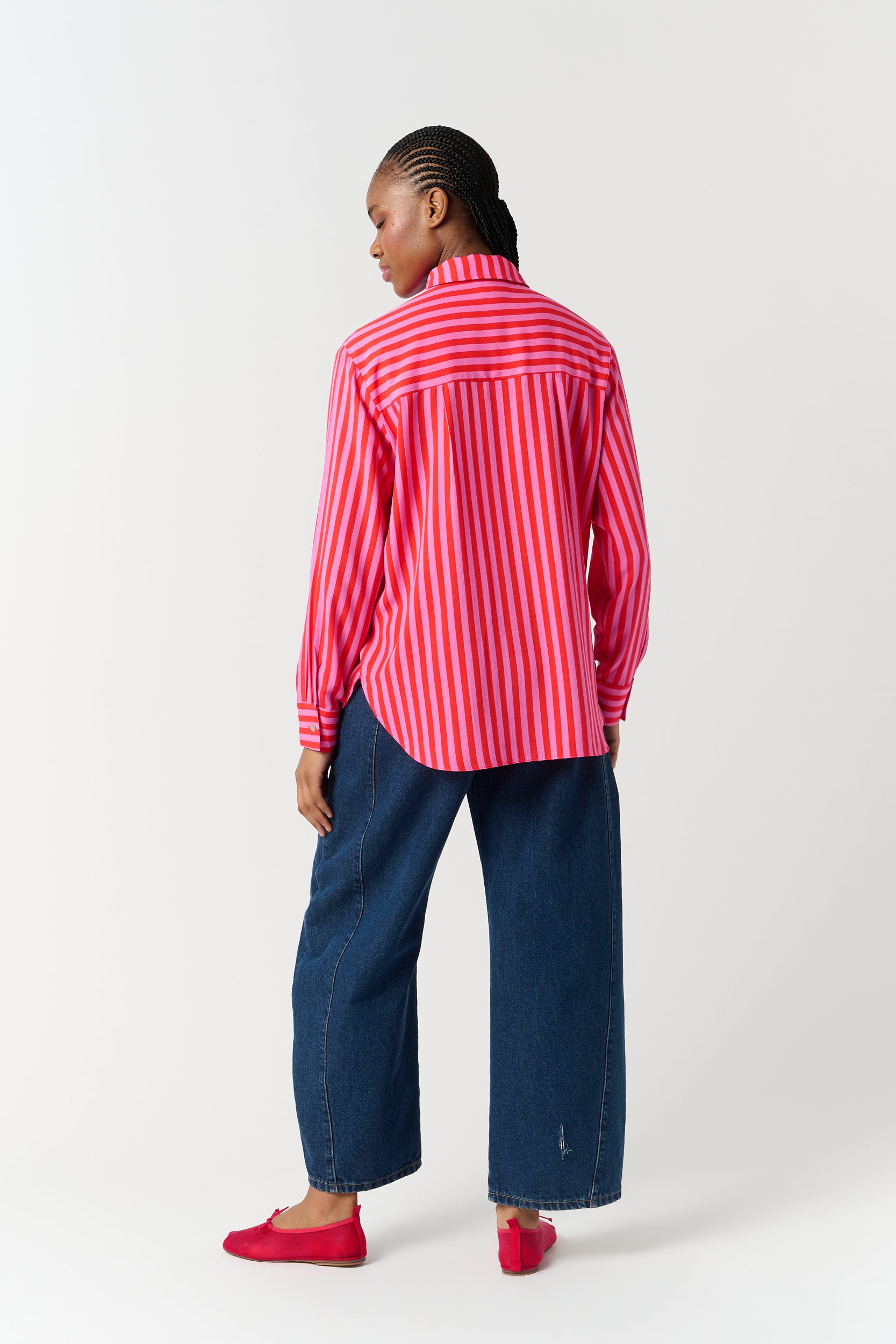 Pink and Red Stripe Shirt