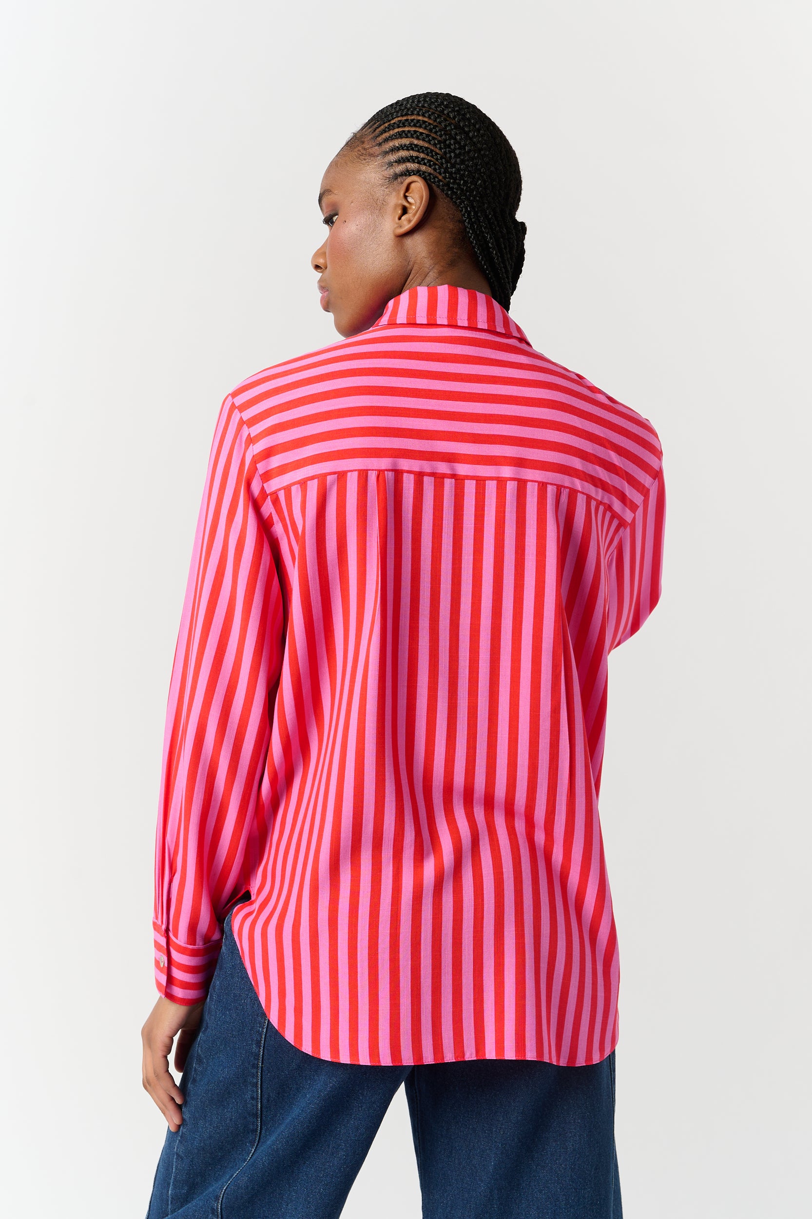 Pink and Red Stripe Shirt