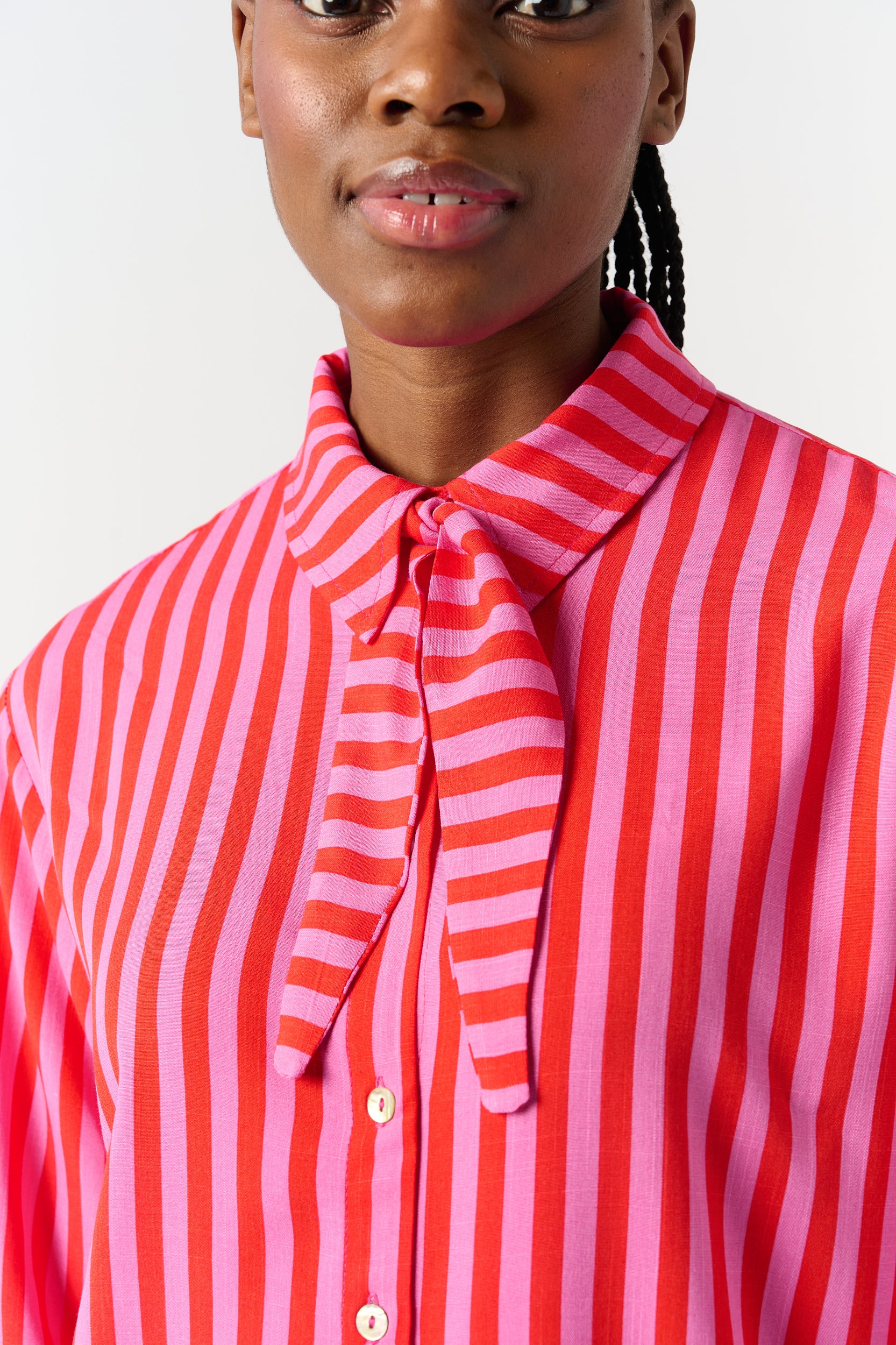 Pink and Red Stripe Shirt