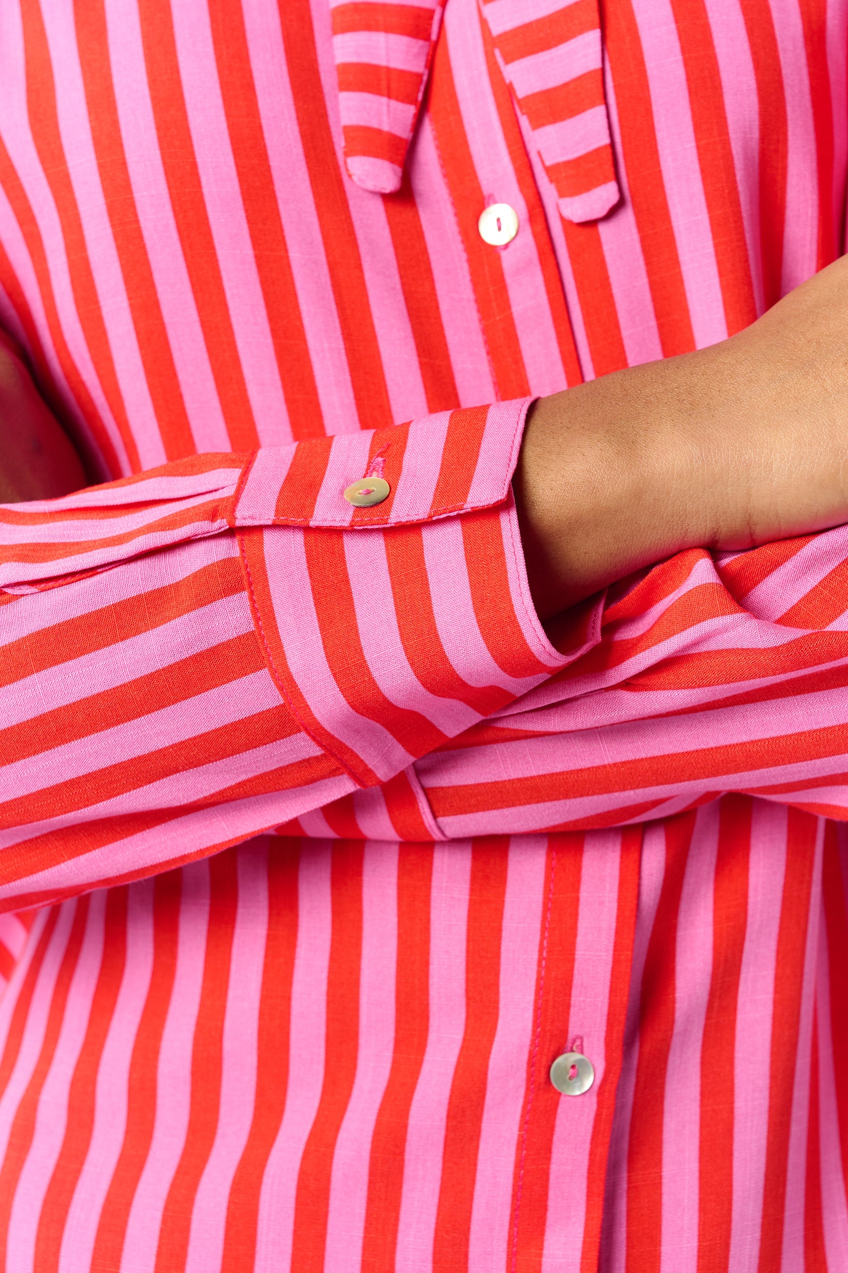 Pink and Red Stripe Shirt