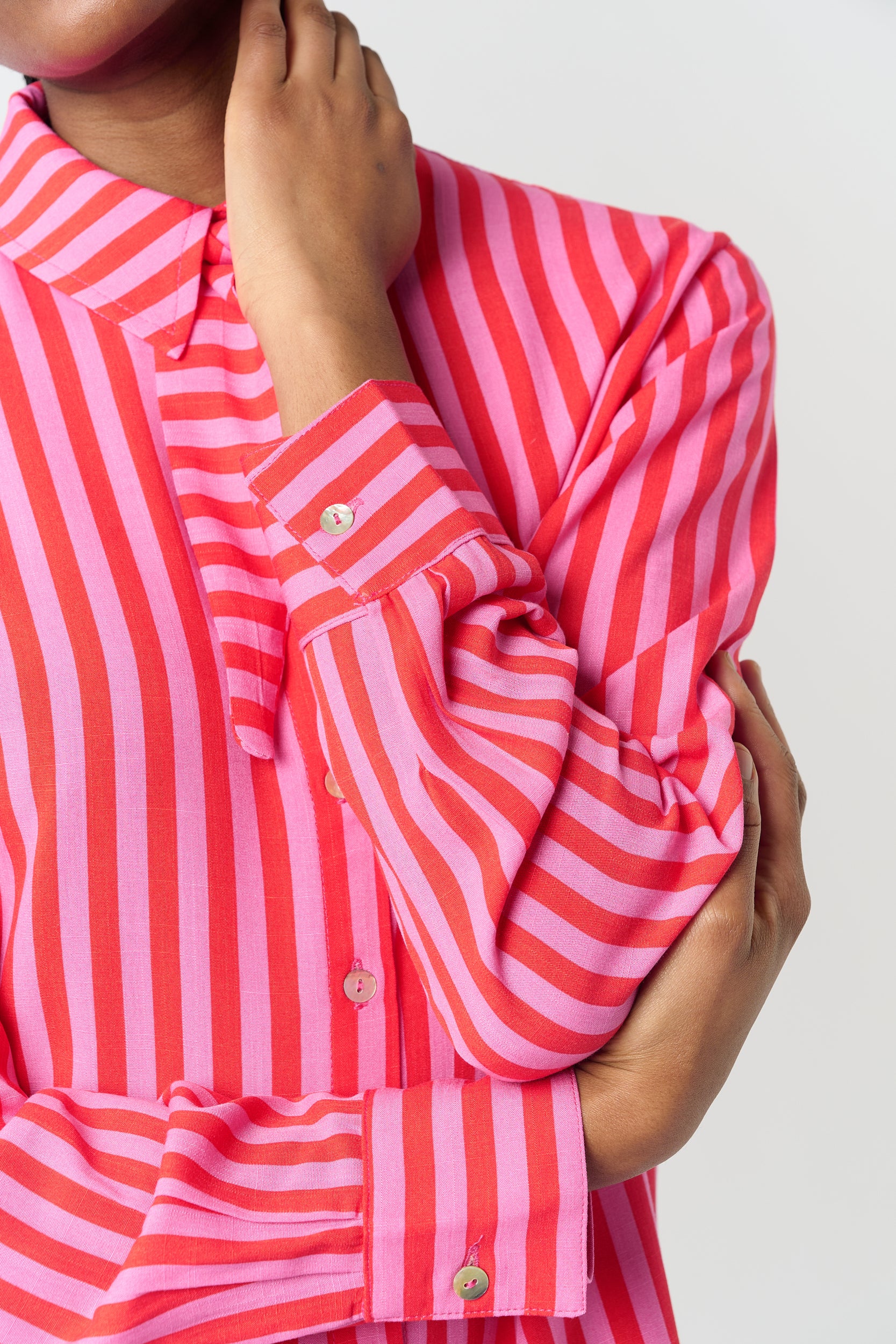 Pink and Red Stripe Shirt