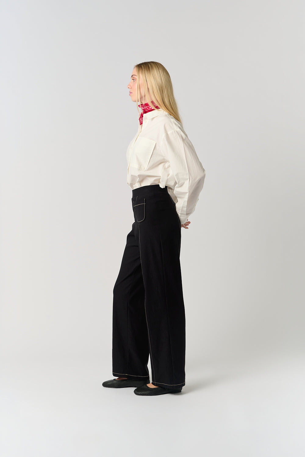 Contrast Tailored Full Length Bengaline Pant