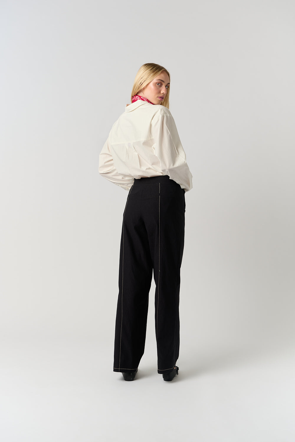 Contrast Tailored Full Length Bengaline Pant