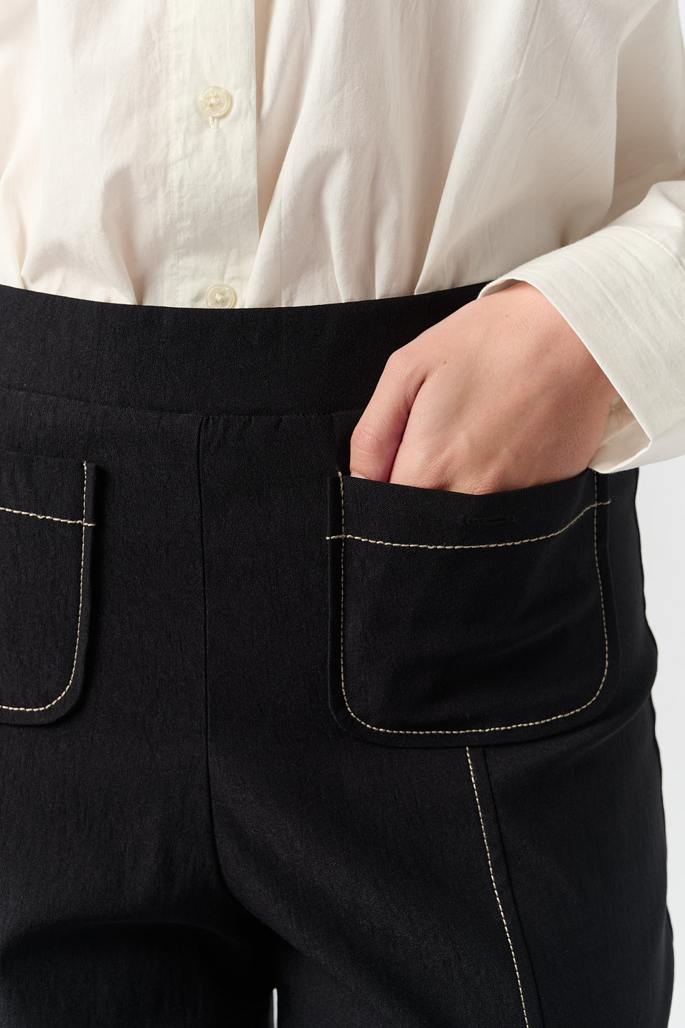 Contrast Tailored Full Length Bengaline Pant