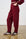 Barrel Leg Sweat Pants in Burgundy