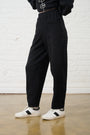 Black Barrel Leg Sweat Pants