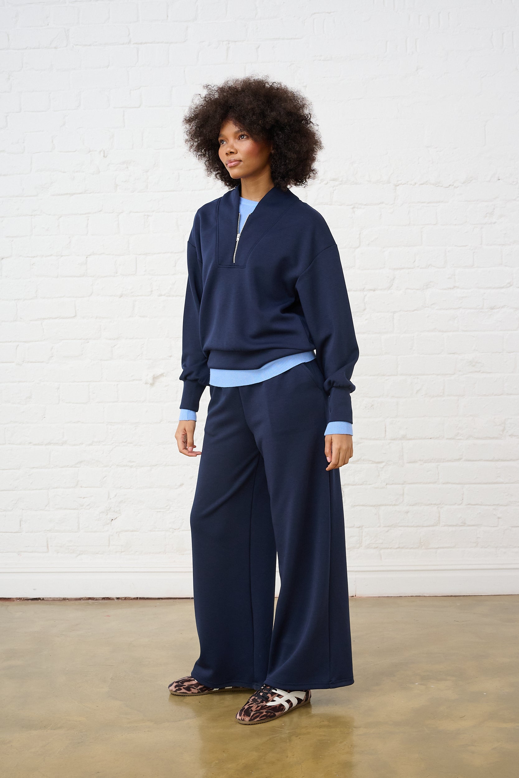 Luxe Quarter Zip in Navy – Me&B