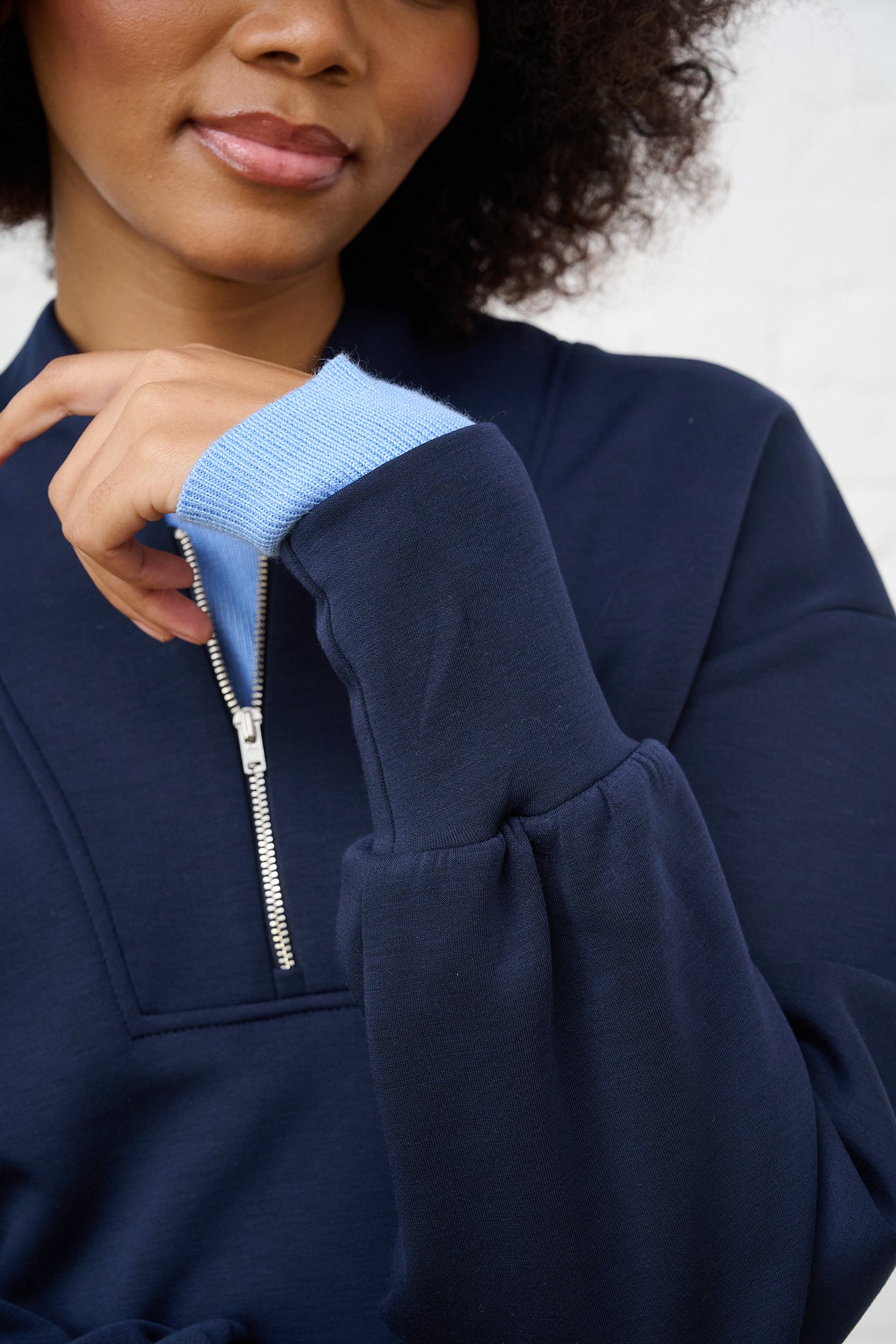 Luxe Quarter Zip in Navy