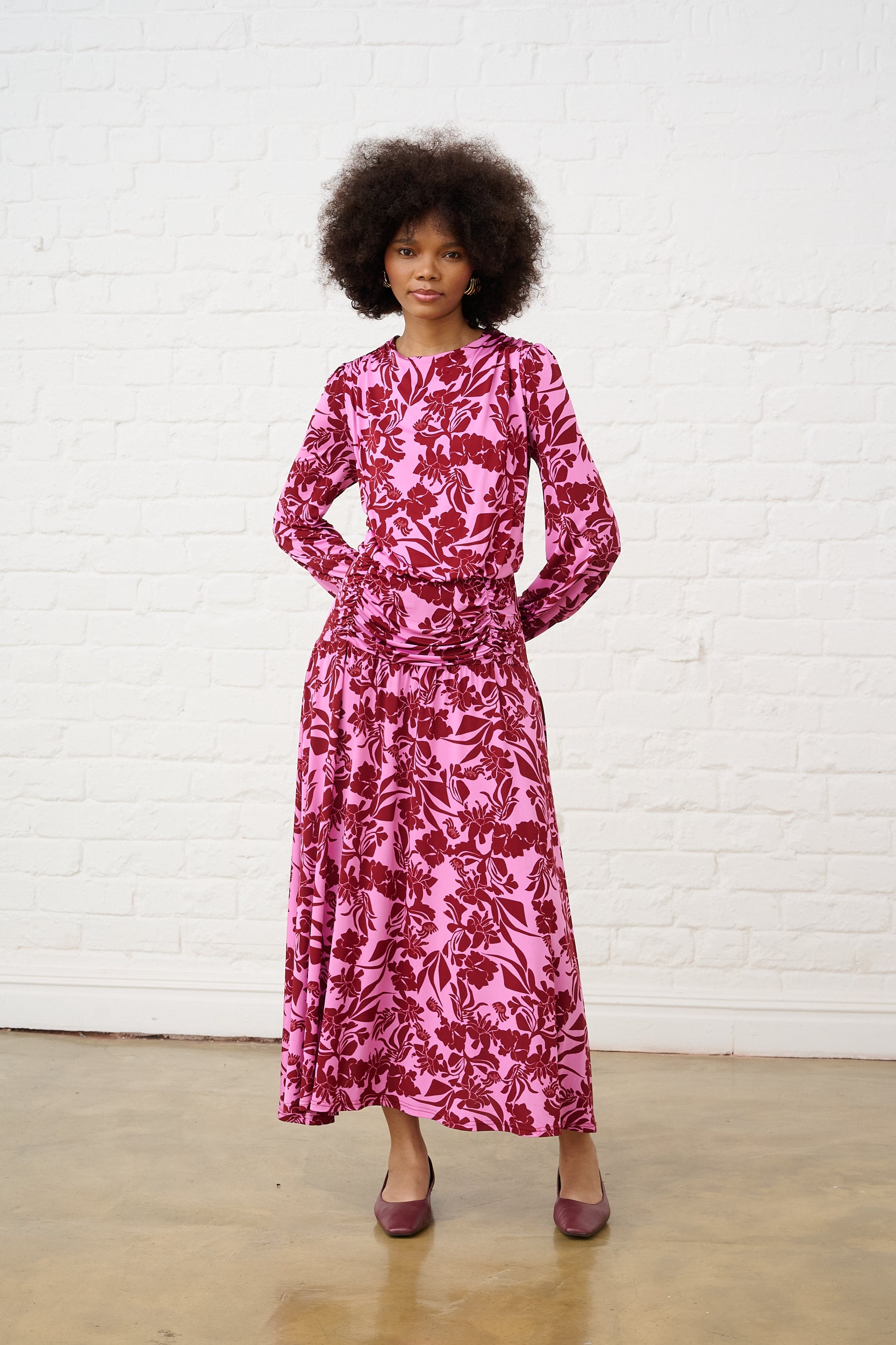 Botanical Maxi Knit dress