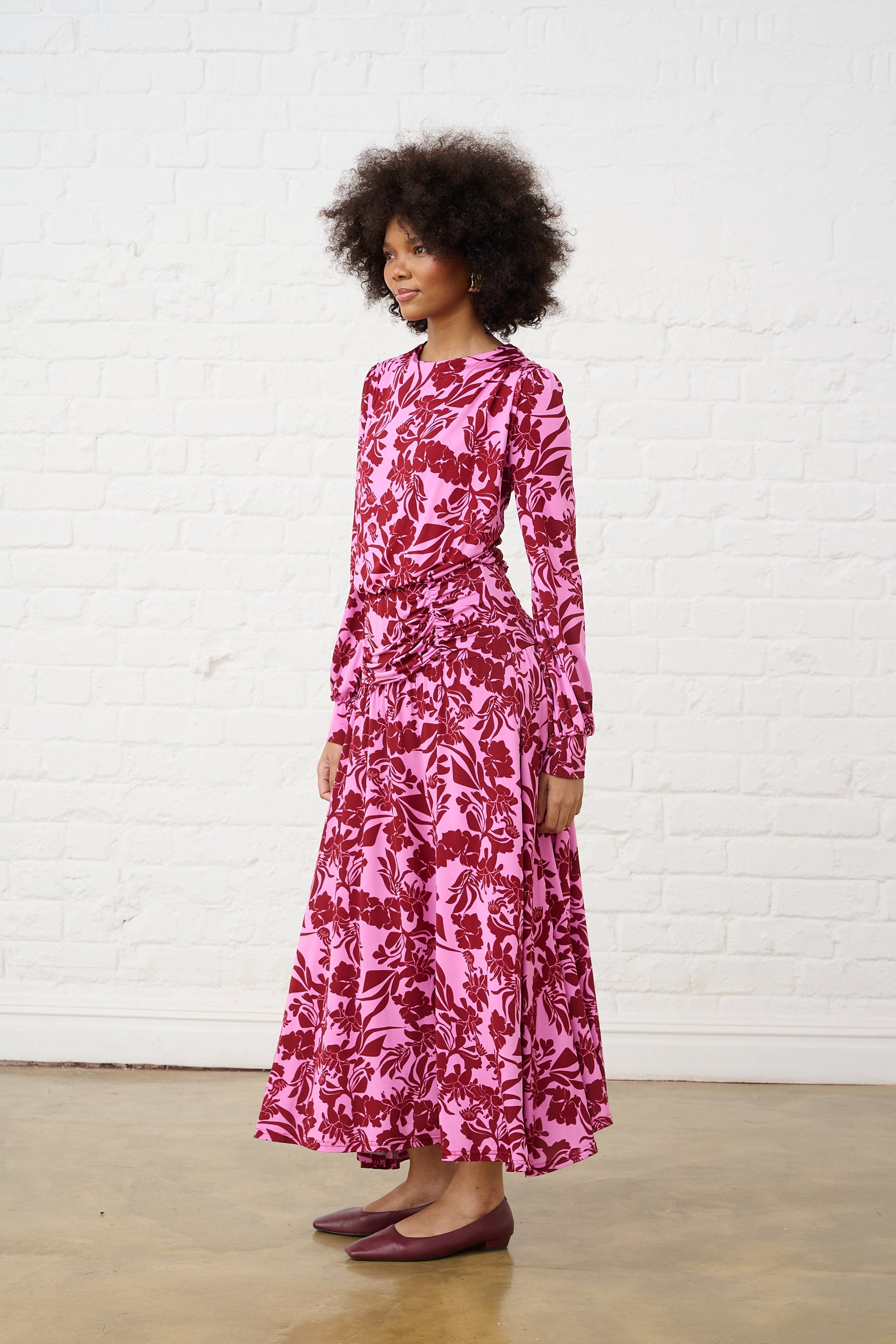 Botanical Maxi Knit dress