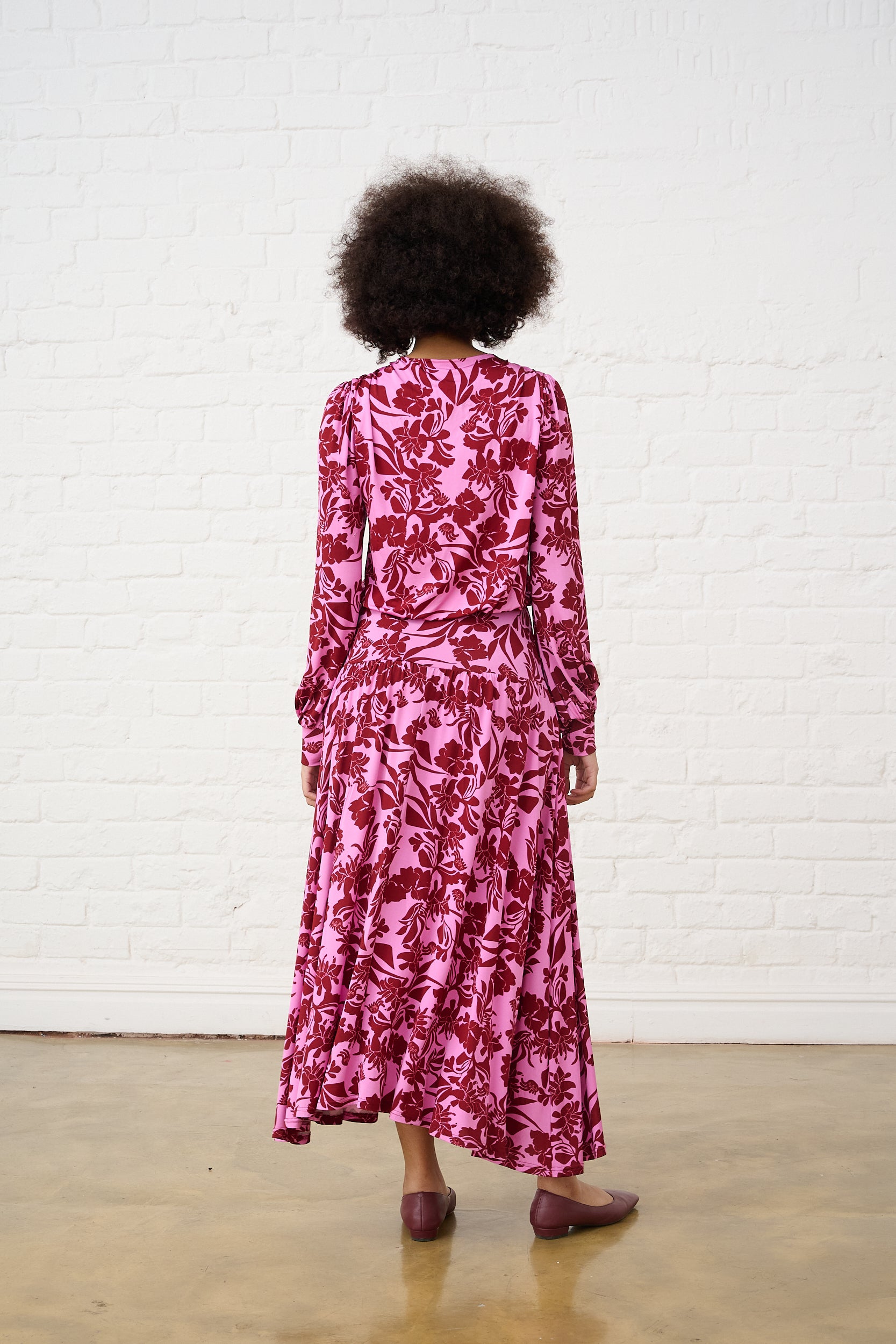 Botanical Maxi Knit dress