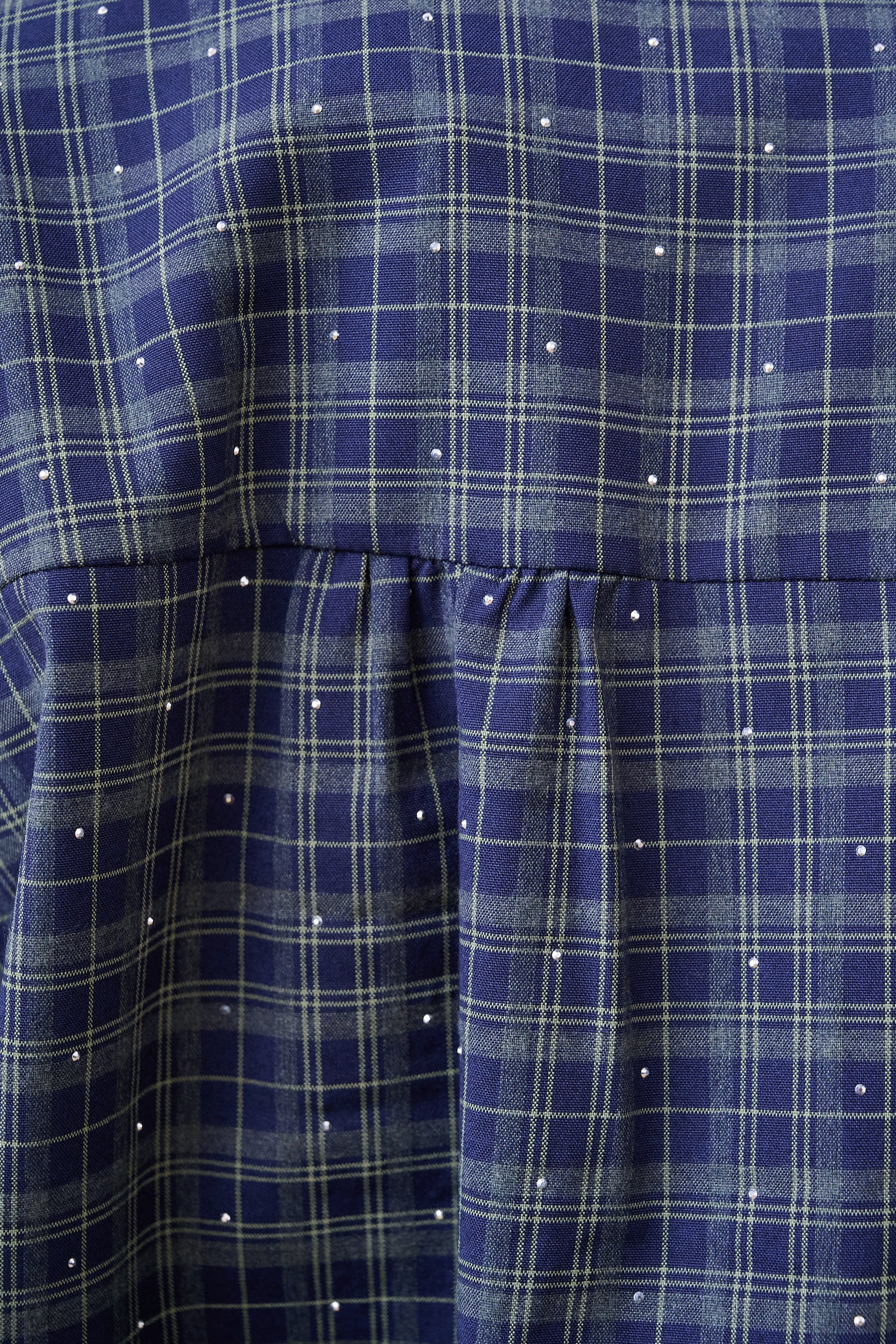Bow Shirt in Green Check
