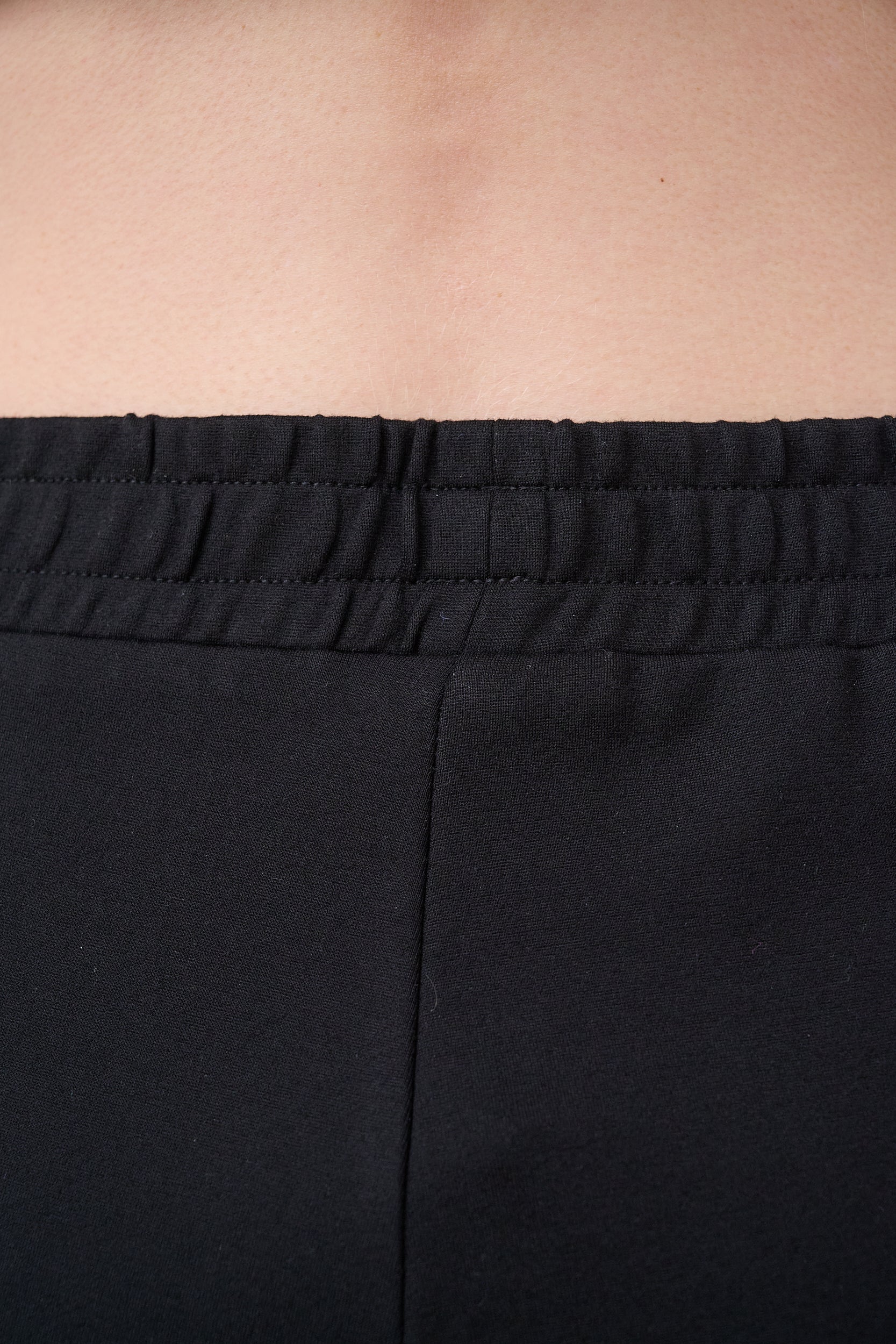 Lace Trim Ponti Pant in Black