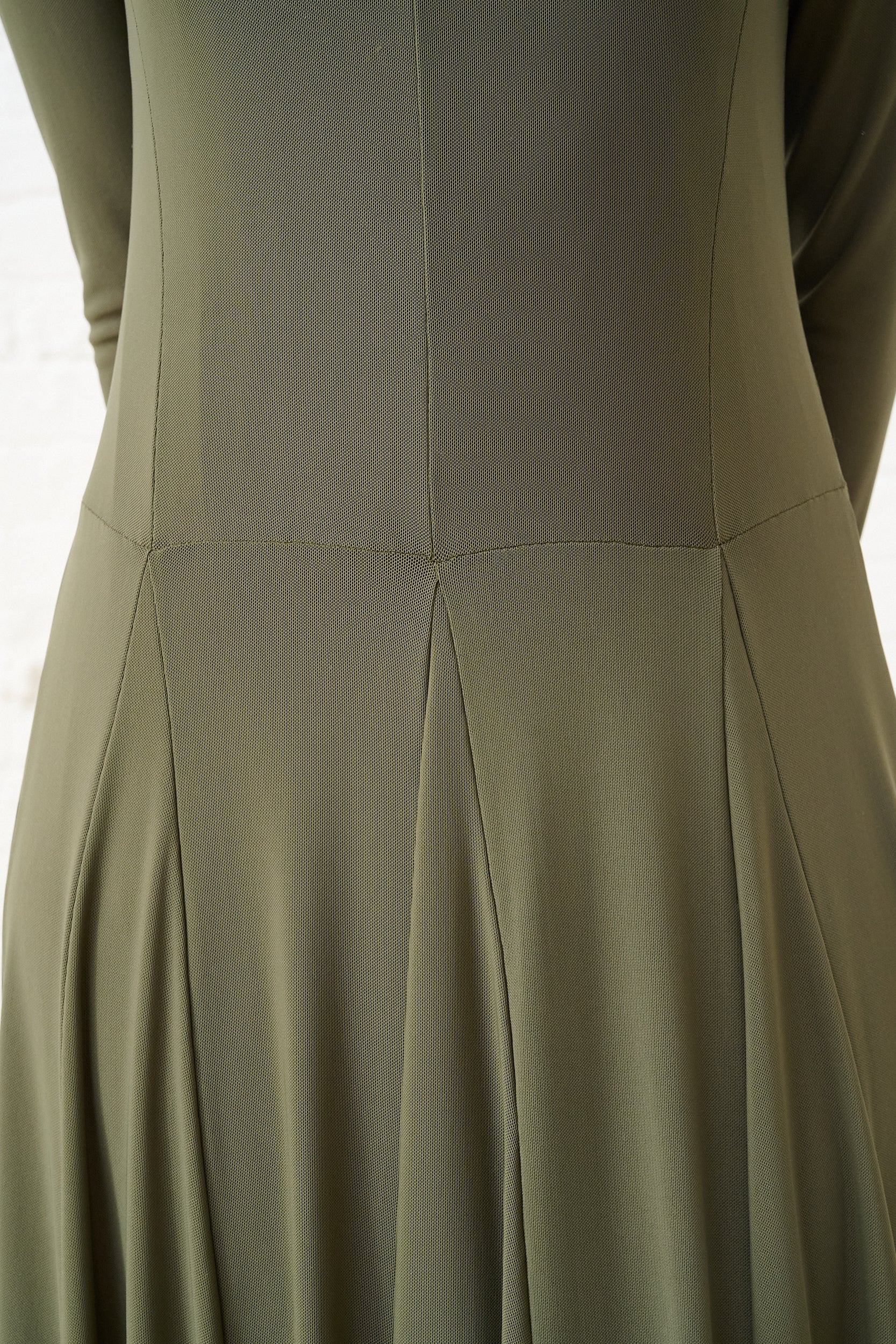 Moss Green Mesh Maxi Dress