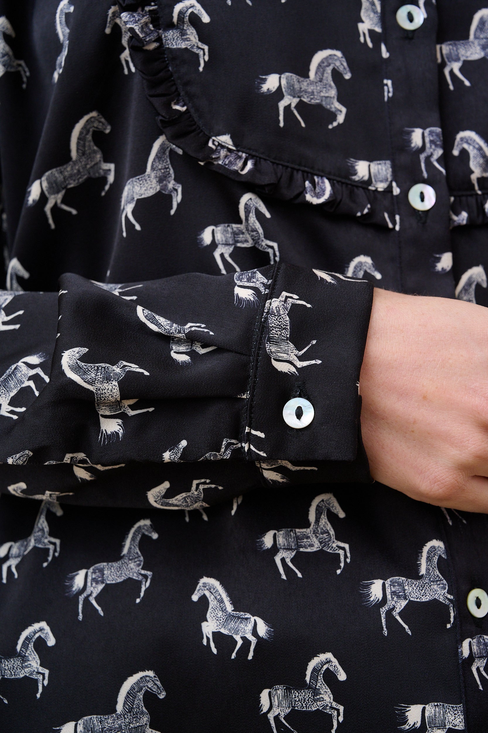Printed Shirt in Horse Novelty