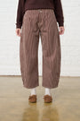 Contour Waist Barrel Leg Jeans in Choc Stripe