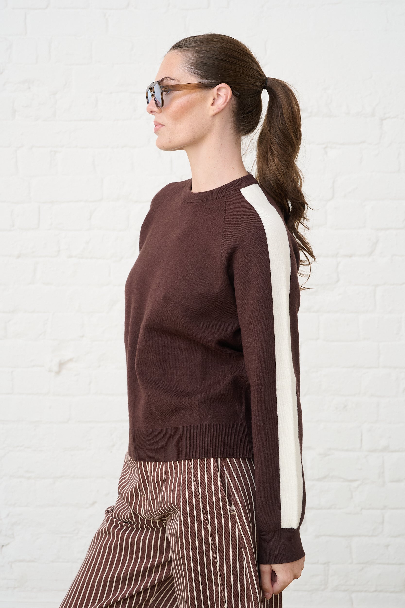 Super Soft Knit Sweat in Choc/Milk