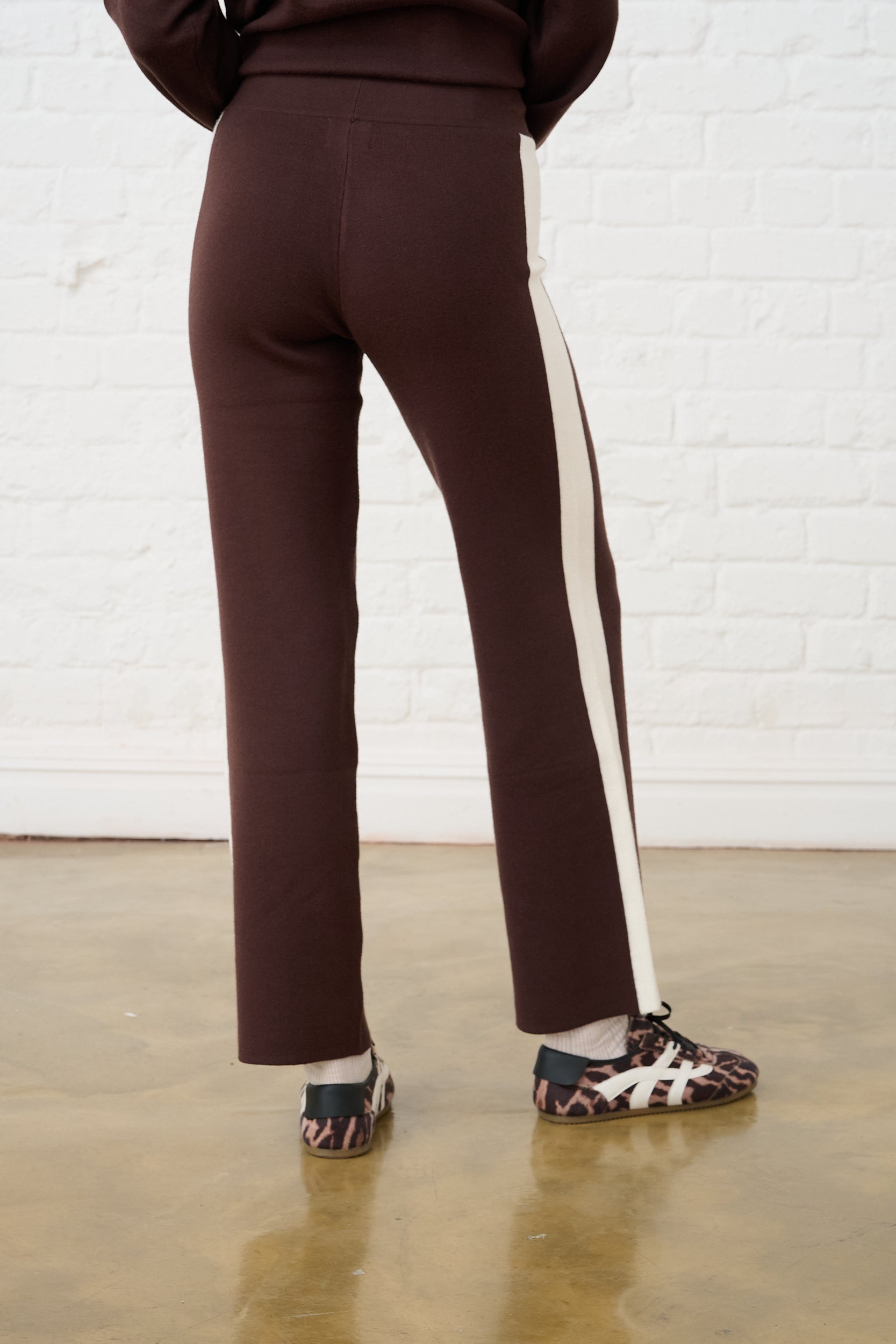 Super Soft Knit Pants in Choc/Milk
