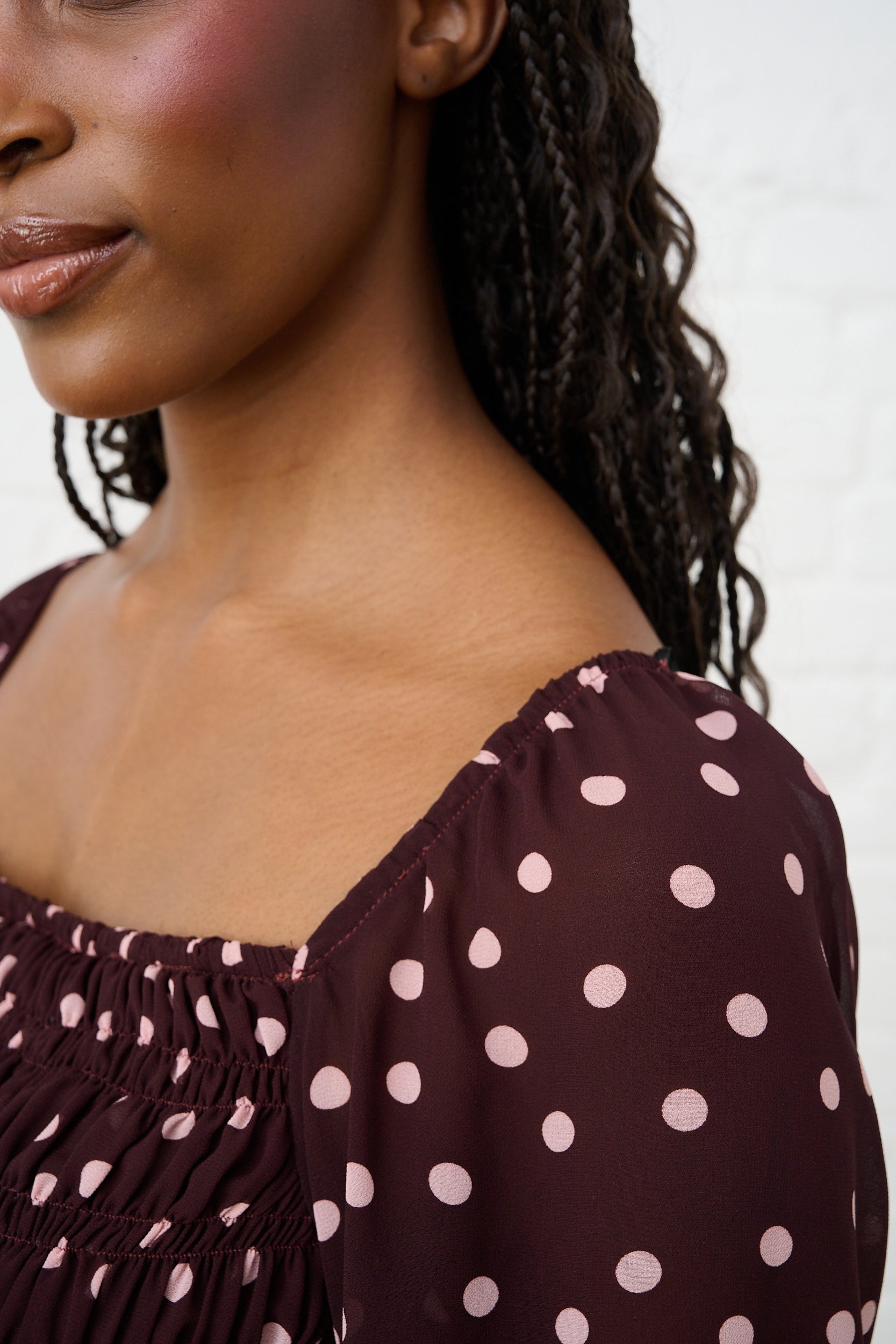 The Pink Dot Shirred Georgette Maxi