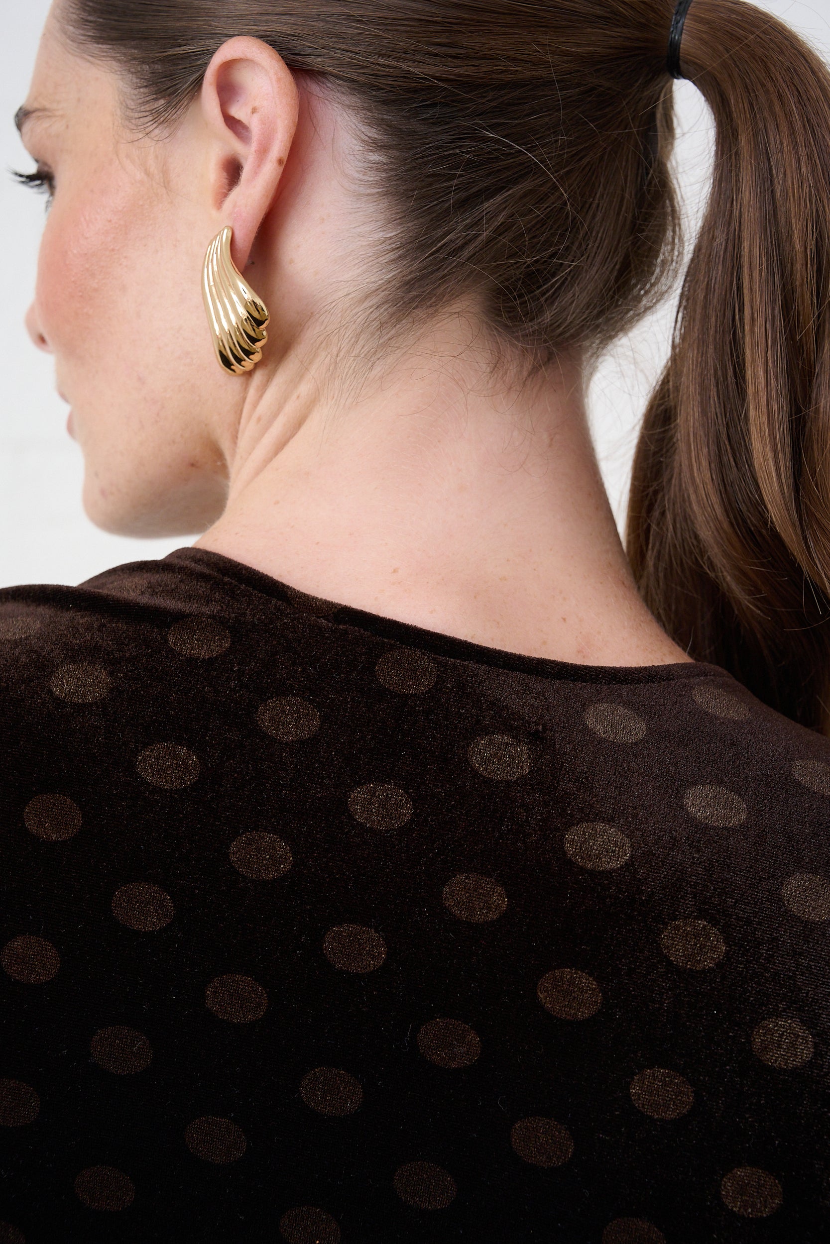 Velvet Choc Spot Wrap Dress