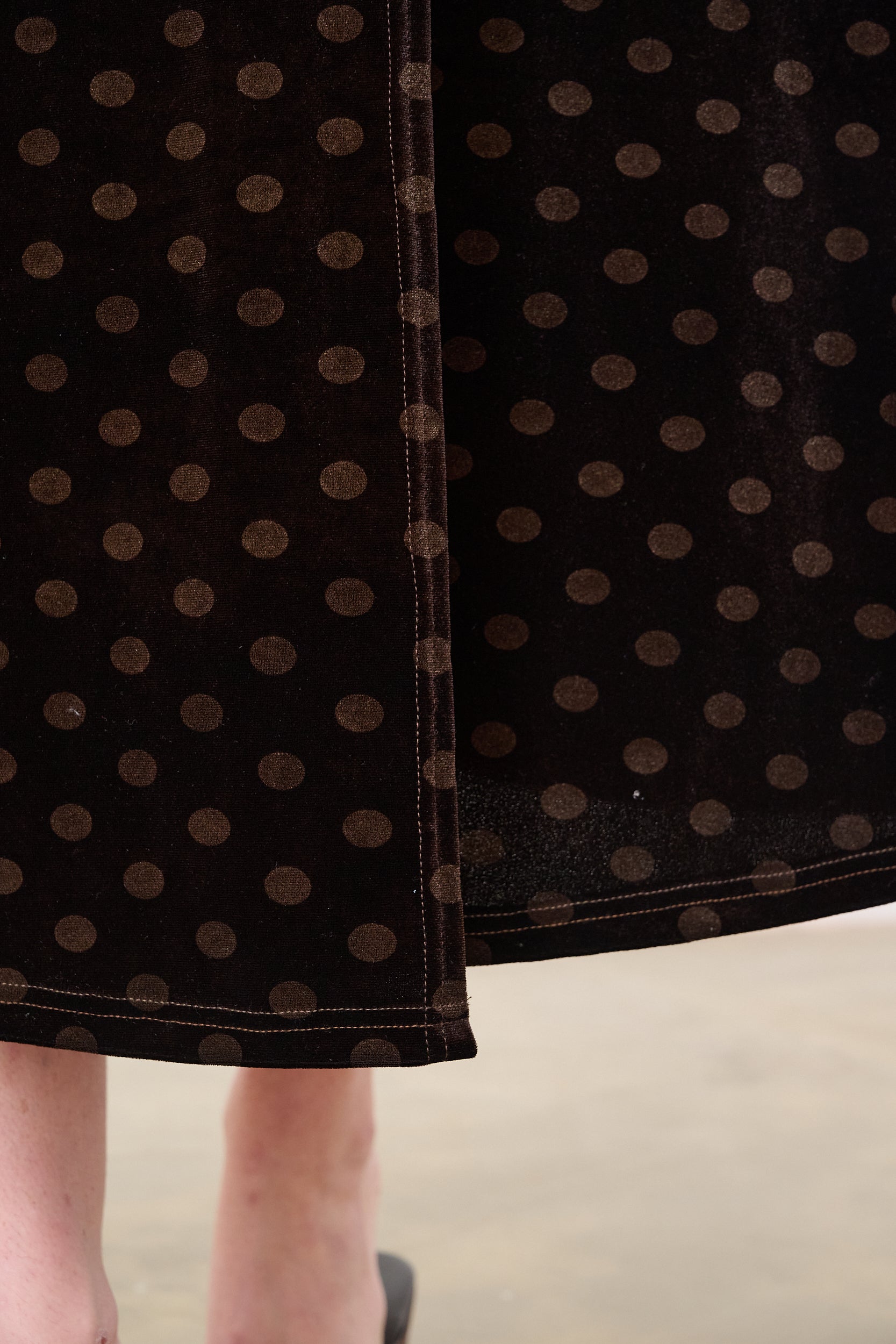 Velvet Choc Spot Wrap Dress