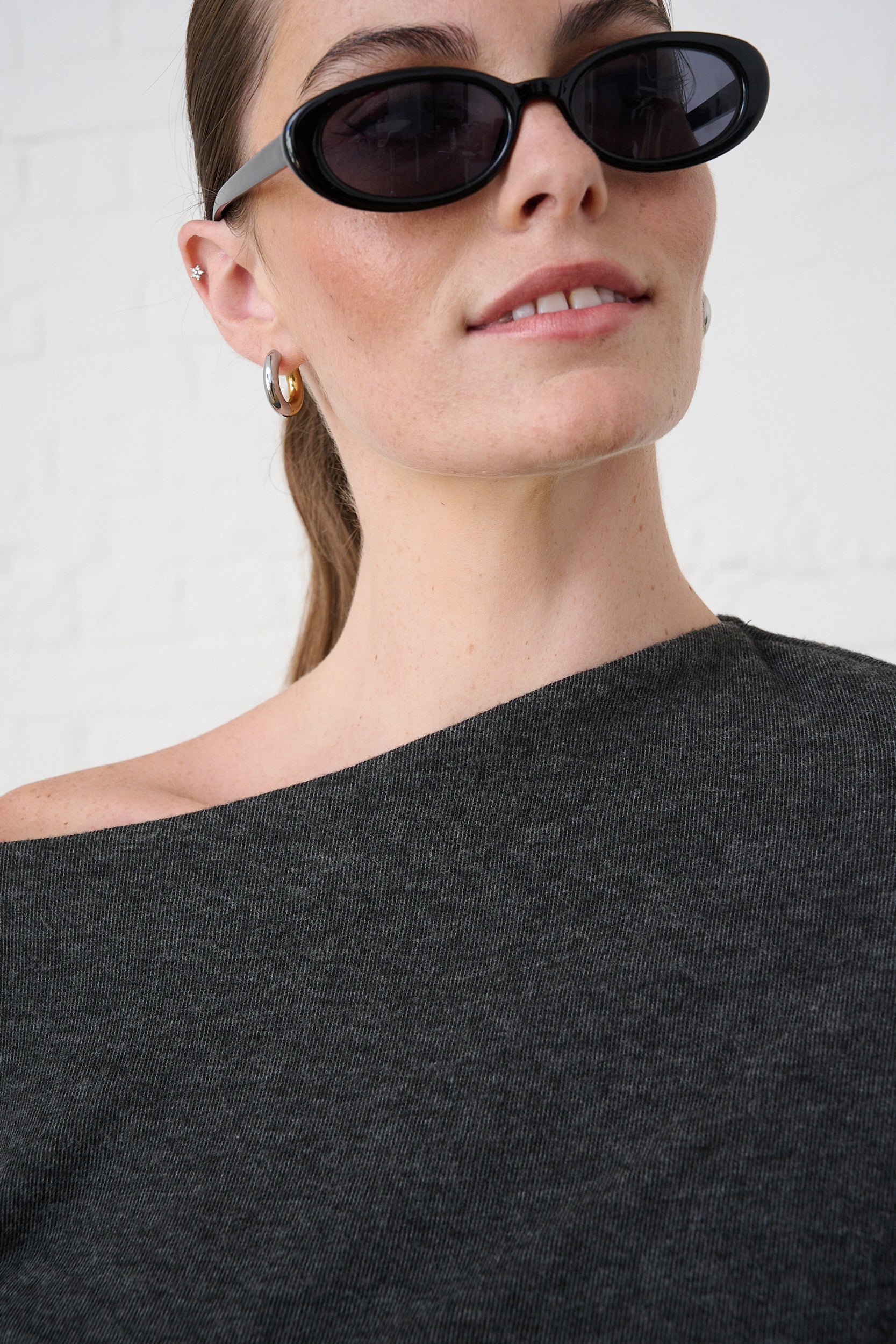 Asymmetrical Charcoal Cut and Sew