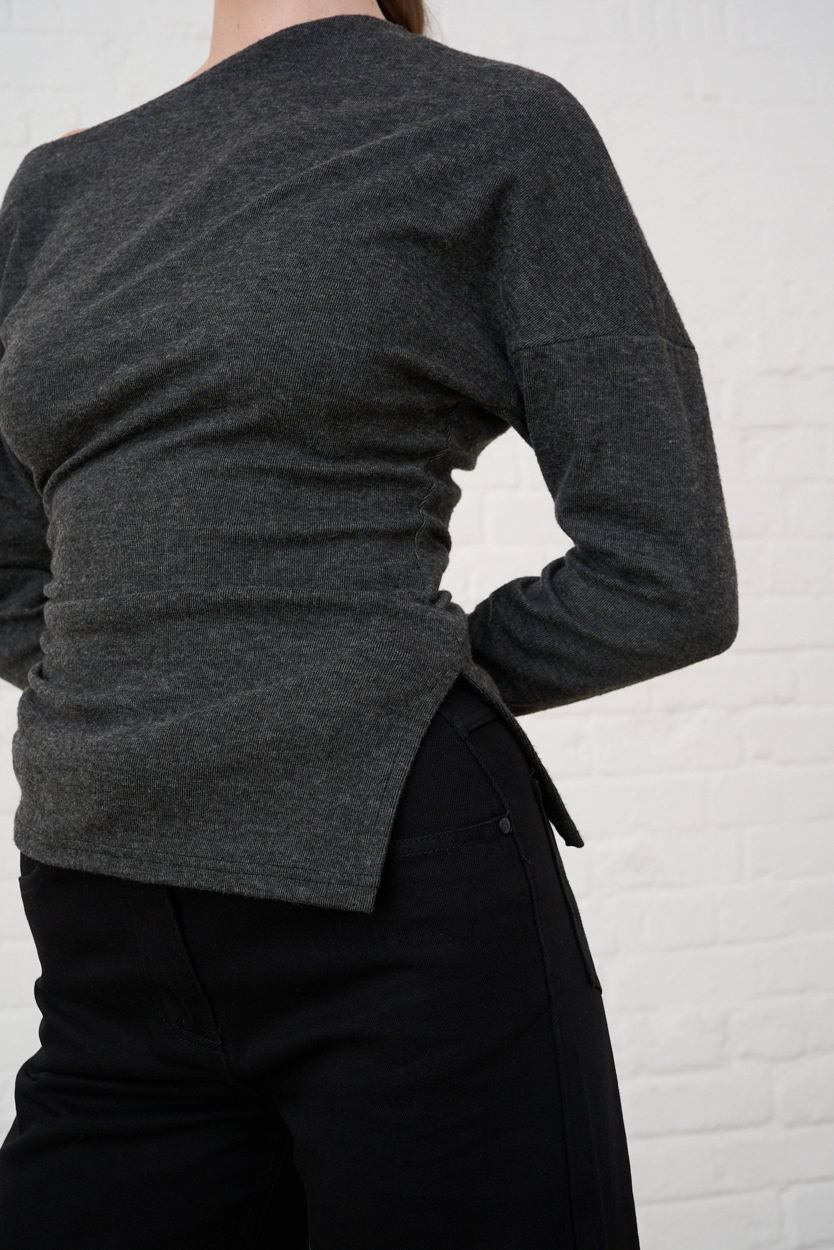 Asymmetrical Charcoal Cut and Sew