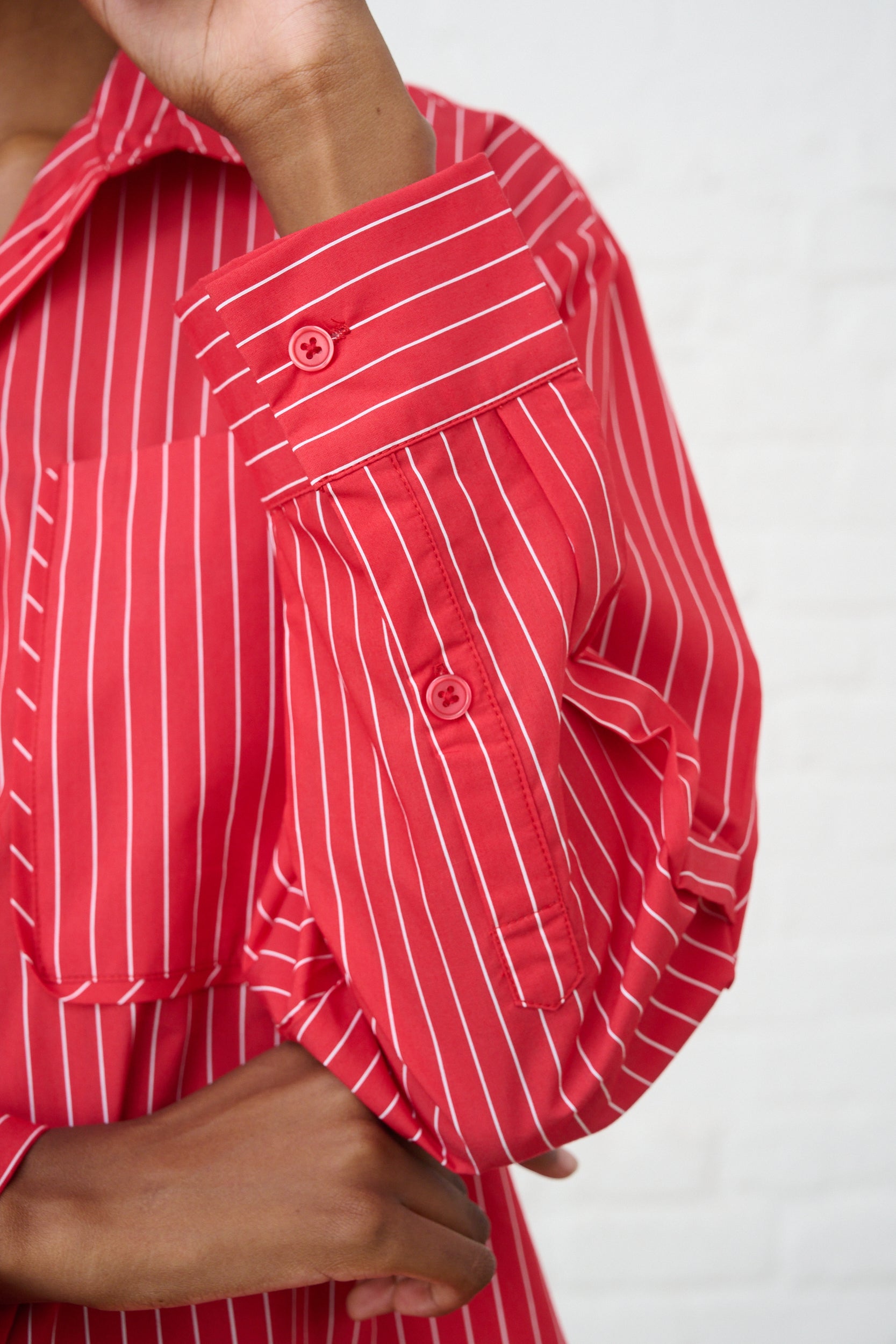 Ultimate Cotton Shirt in Red Stripe