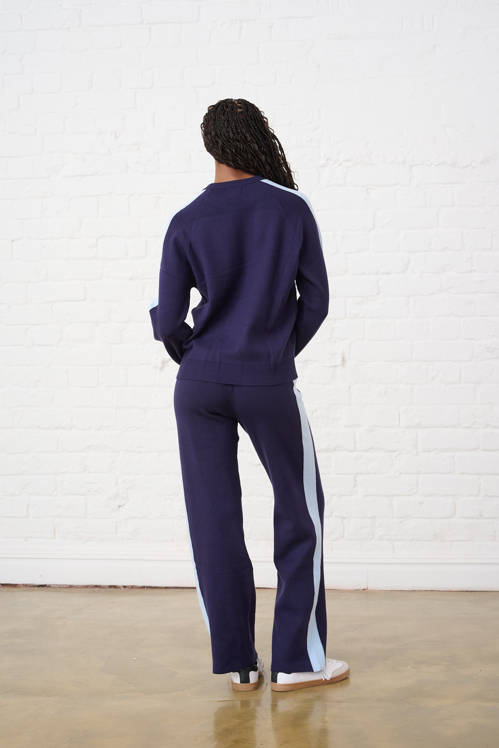 Super Soft Knit Pants in Ink/Ice