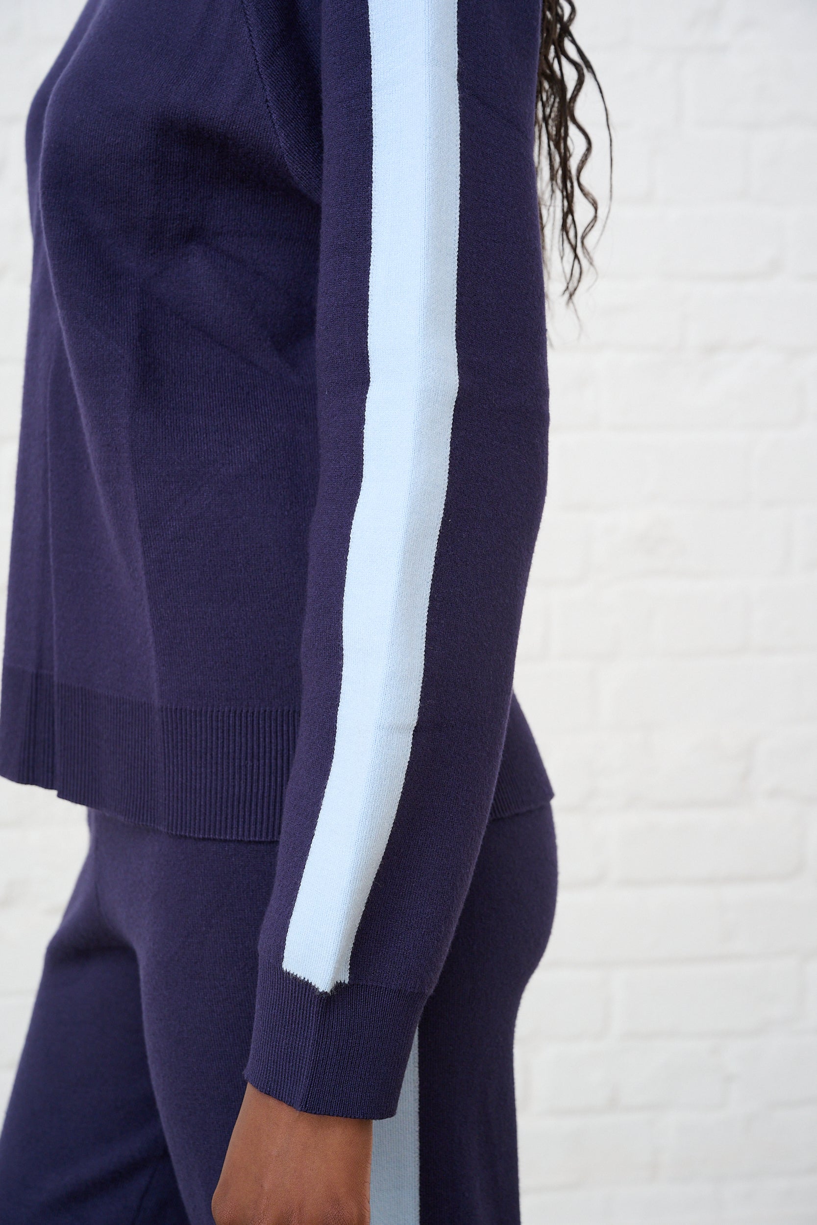 Super Soft Knit Sweat in Ink/Ice