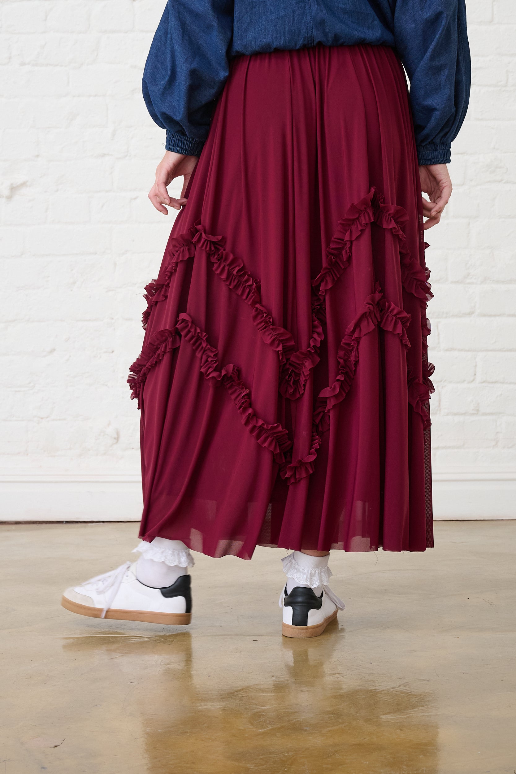 Burgundy Tulle Skirt