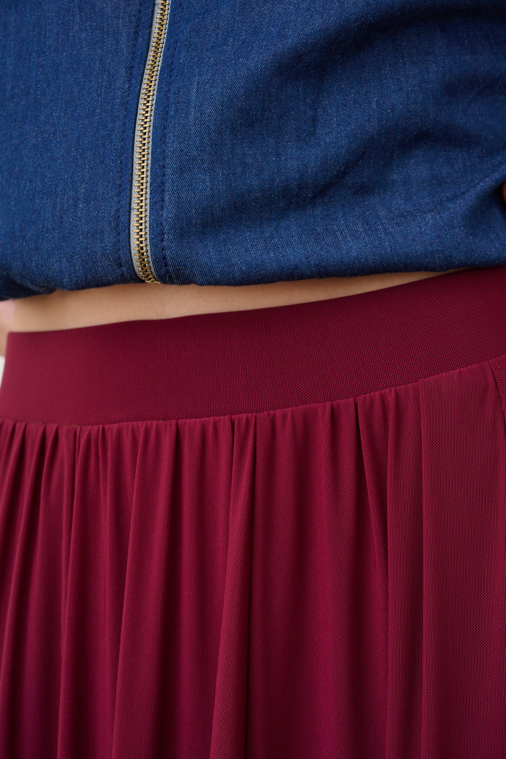 Burgundy Tulle Skirt