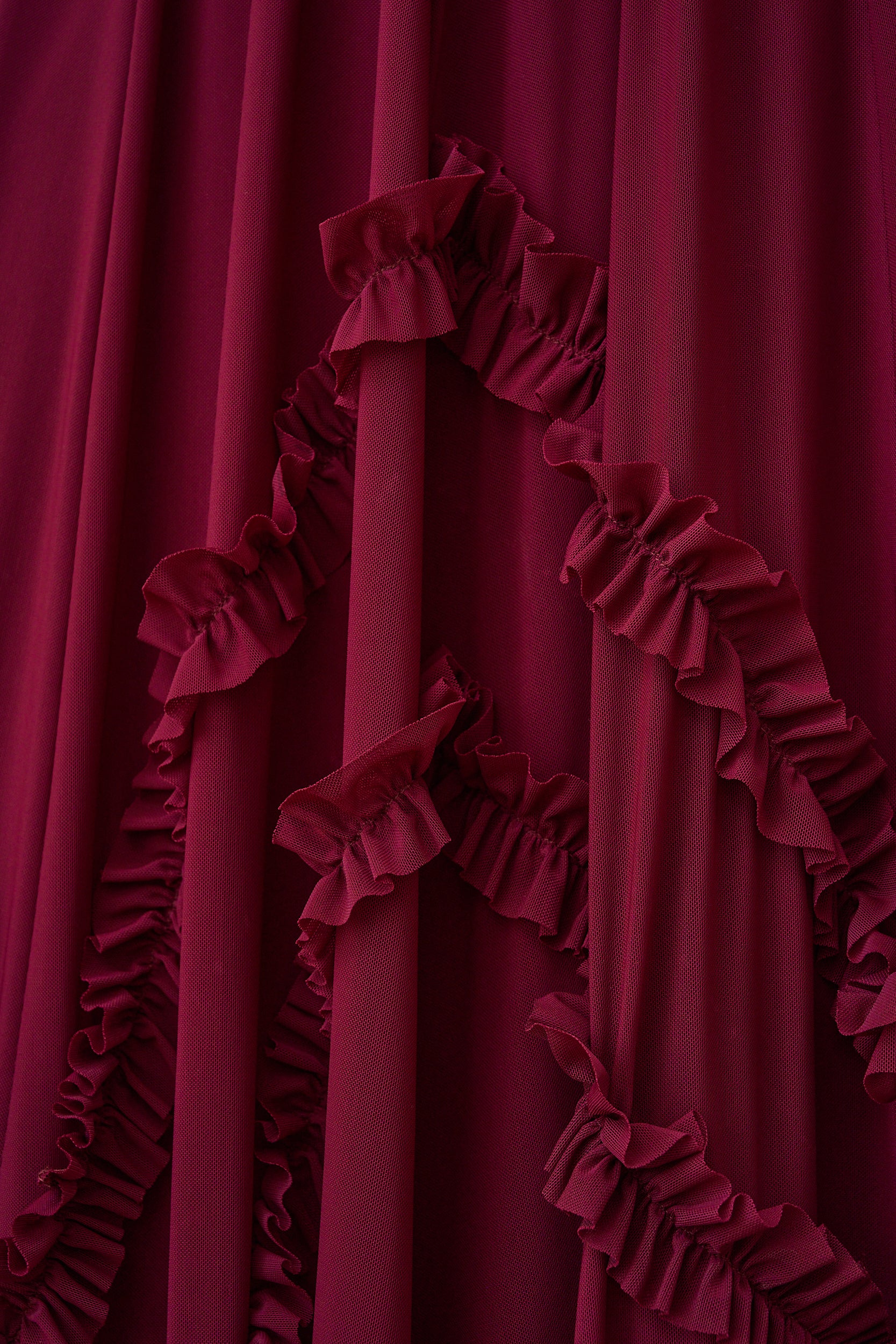 Burgundy Tulle Skirt